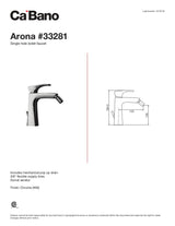 Single hole bidet faucet