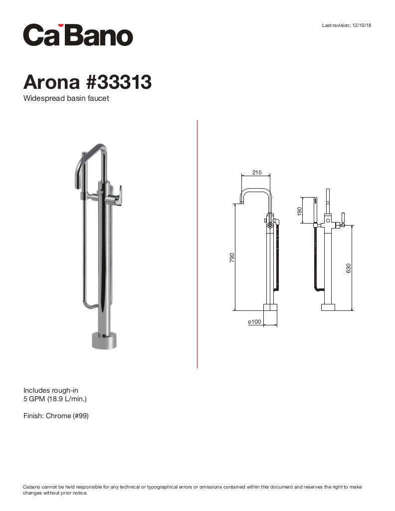 Floor mount tub filler with hand shower