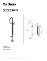 Floor mount tub filler with hand shower