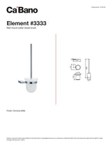 Wall mount water closet brush