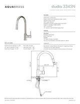 Pull-down single stream mode kitchen faucet
