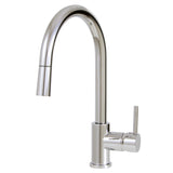 Pull-down single stream mode kitchen faucet