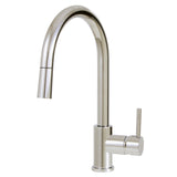Pull-down single stream mode kitchen faucet