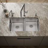 Undertone® 31-1/2" undermount double-bowl kitchen sink