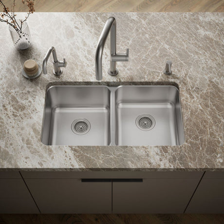 Undertone® 31-1/2" undermount double-bowl kitchen sink