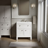 Hearthaven® 30" bathroom vanity cabinet with sink and quartz top
