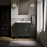 Hearthaven® 30" bathroom vanity cabinet with sink and quartz top