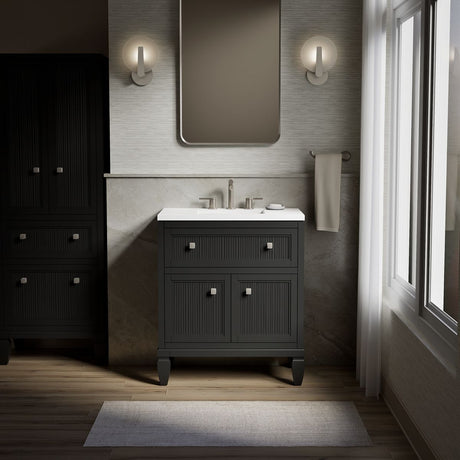 Hearthaven® 30" bathroom vanity cabinet with sink and quartz top