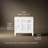Hearthaven® 36" bathroom vanity cabinet with sink and quartz top