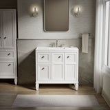 Hearthaven® 36" bathroom vanity cabinet with sink and quartz top