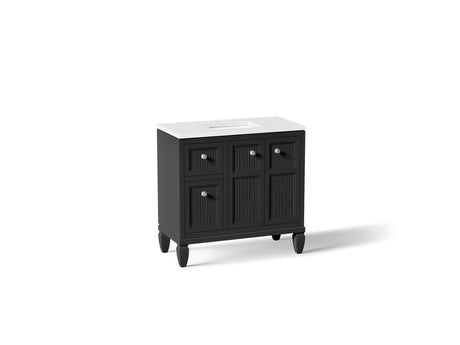 Hearthaven® 36" bathroom vanity cabinet with sink and quartz top