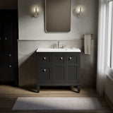 Hearthaven® 36" bathroom vanity cabinet with sink and quartz top