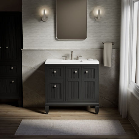 Hearthaven® 36" bathroom vanity cabinet with sink and quartz top