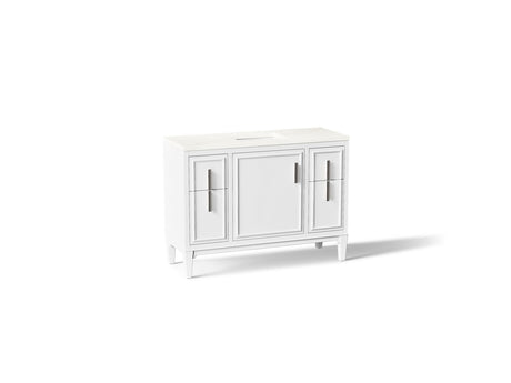 Southerk® 48" bathroom vanity cabinet with sink and quartz top