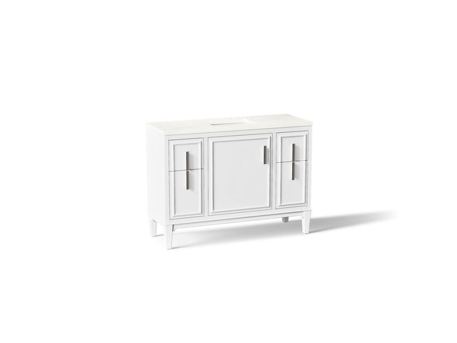 Southerk® 48" bathroom vanity cabinet with sink and quartz top