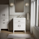 Seer® 30" bathroom vanity cabinet with sink and quartz top