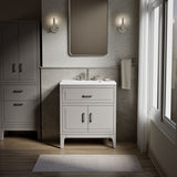 Seer® 30" bathroom vanity cabinet with sink and quartz top
