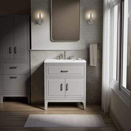 Seer® 30" bathroom vanity cabinet with sink and quartz top