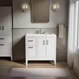 Seer® 36" bathroom vanity cabinet with sink and quartz top