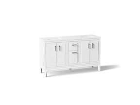 Seer® 60" bathroom vanity cabinet with sinks and quartz top