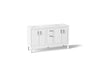 Seer® 60" bathroom vanity cabinet with sinks and quartz top