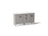 Seer® 60" bathroom vanity cabinet with sinks and quartz top
