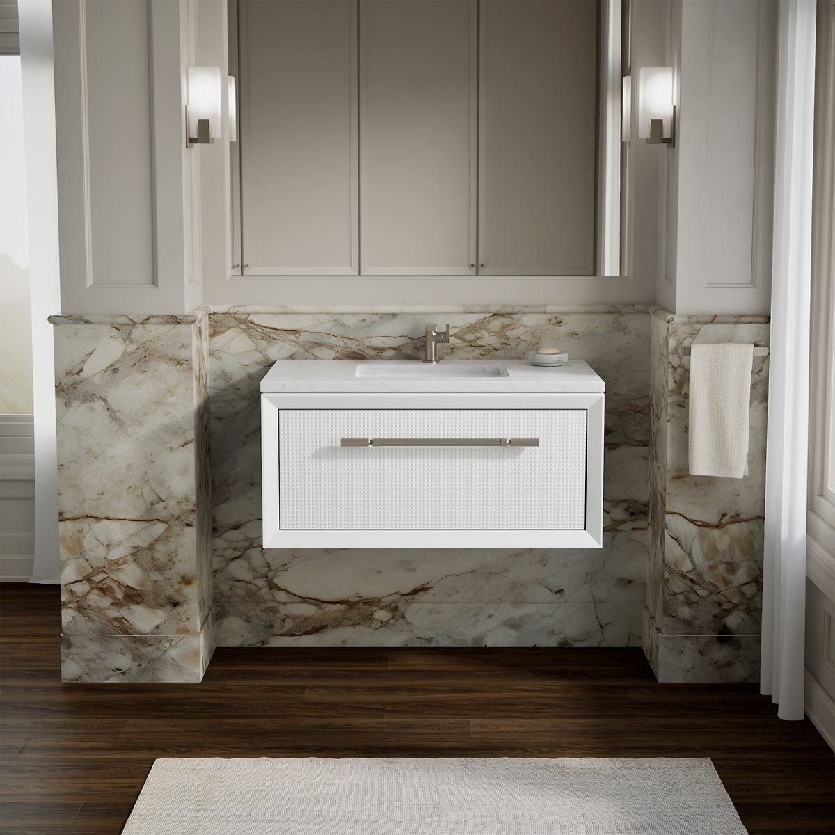Enivo® 36" wall-hung bathroom vanity cabinet