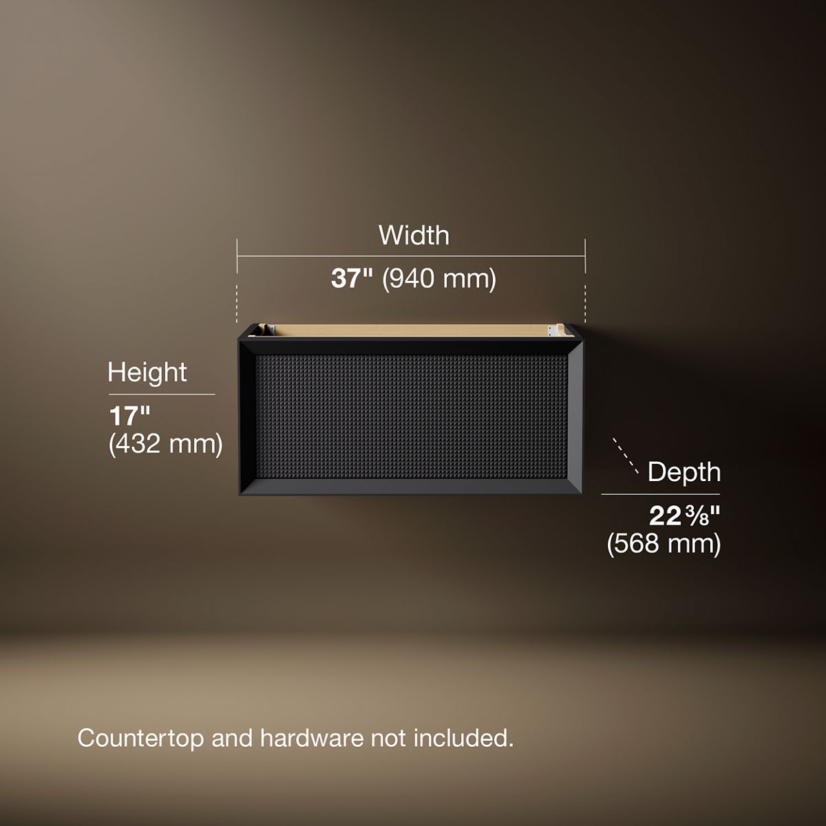 Enivo® 36" wall-hung bathroom vanity cabinet
