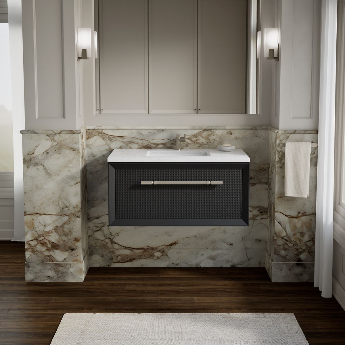 Enivo® 36" wall-hung bathroom vanity cabinet