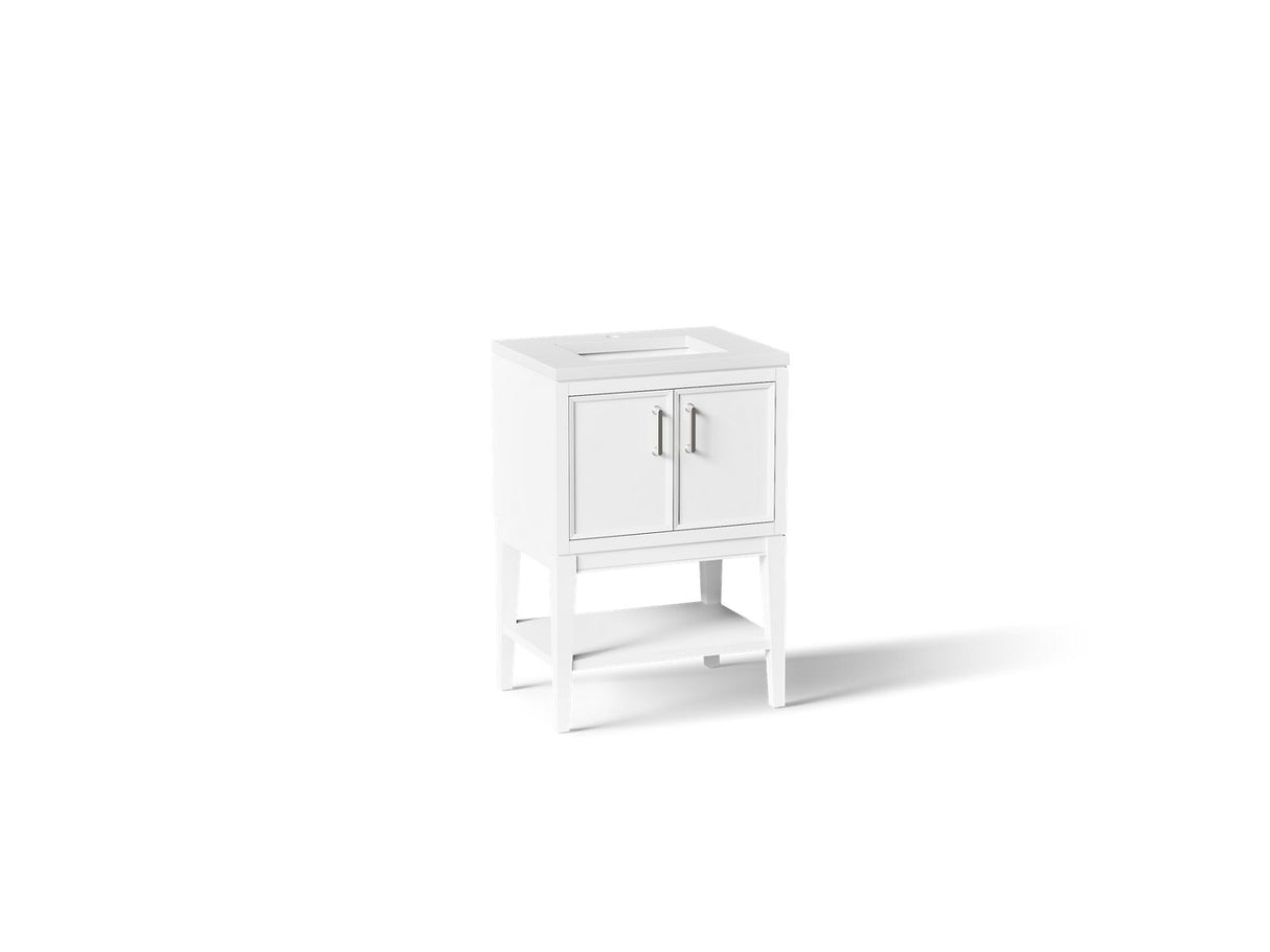Winnow® 24" bathroom vanity cabinet with sink and quartz top