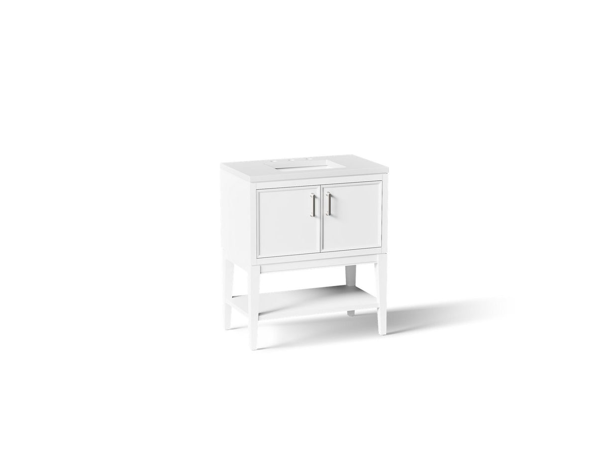 Winnow® 30" bathroom vanity cabinet with sink and quartz top