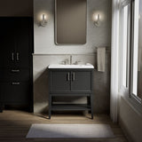 Winnow® 30" bathroom vanity cabinet with sink and quartz top