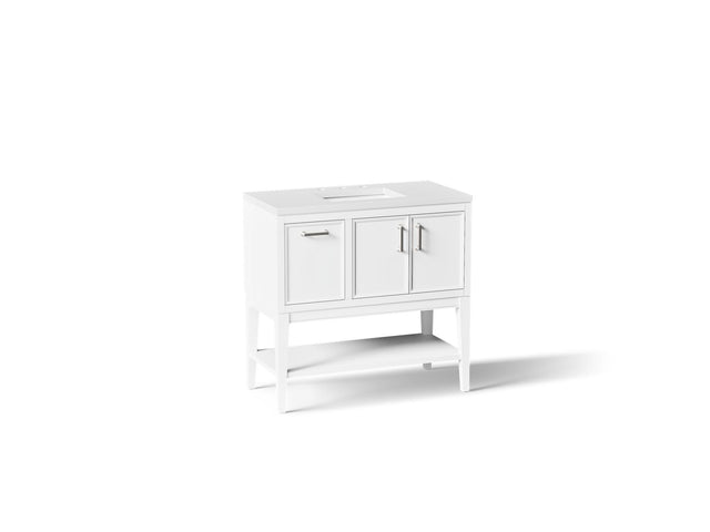 Winnow® 36" bathroom vanity cabinet with sink and quartz top