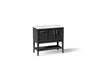 Winnow® 36" bathroom vanity cabinet with sink and quartz top