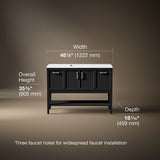 Winnow® 48" bathroom vanity cabinet with sink and quartz top