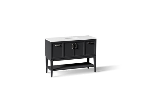 Winnow® 48" bathroom vanity cabinet with sink and quartz top