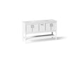 Winnow® 60" bathroom vanity cabinet with sinks and quartz top