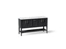 Winnow® 60" bathroom vanity cabinet with sinks and quartz top