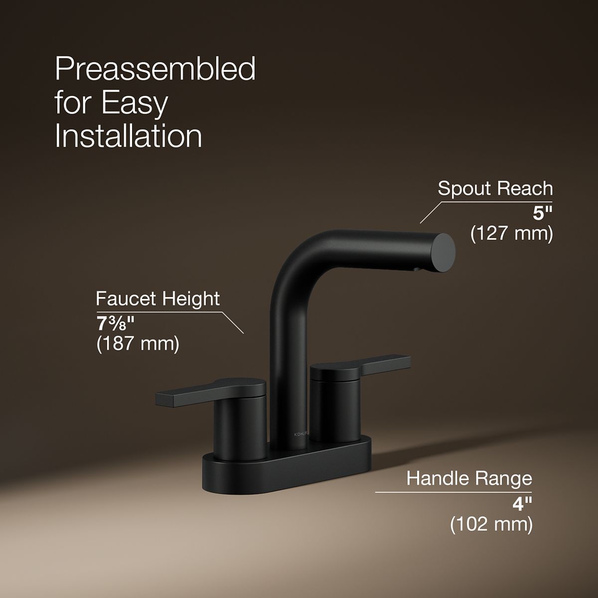 Elate® Centerset bathroom sink faucet, 0.5 gpm