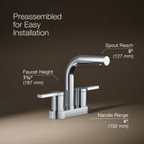 Elate® Centerset bathroom sink faucet, 1.0 gpm