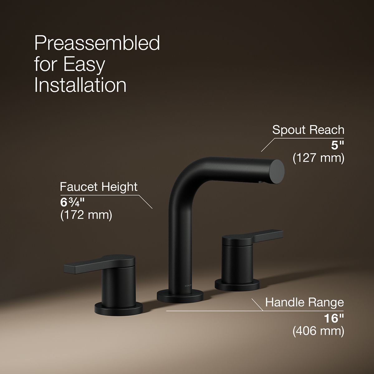 Elate® Widespread bathroom sink faucet, 1.2 gpm