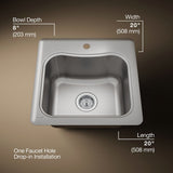 Staccato™ 20" top-mount single-bowl bar sink