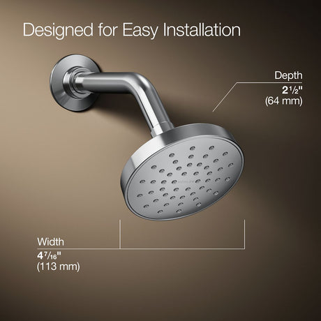 Elate® Single-function showerhead, 1.75 gpm