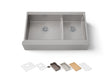Strive® Smart Divide® 35-1/2” undermount double-bowl farmhouse workstation kitchen sink