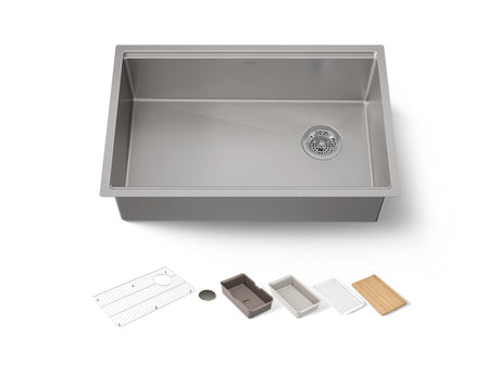 Strive® 29" undermount single-bowl workstation kitchen sink
