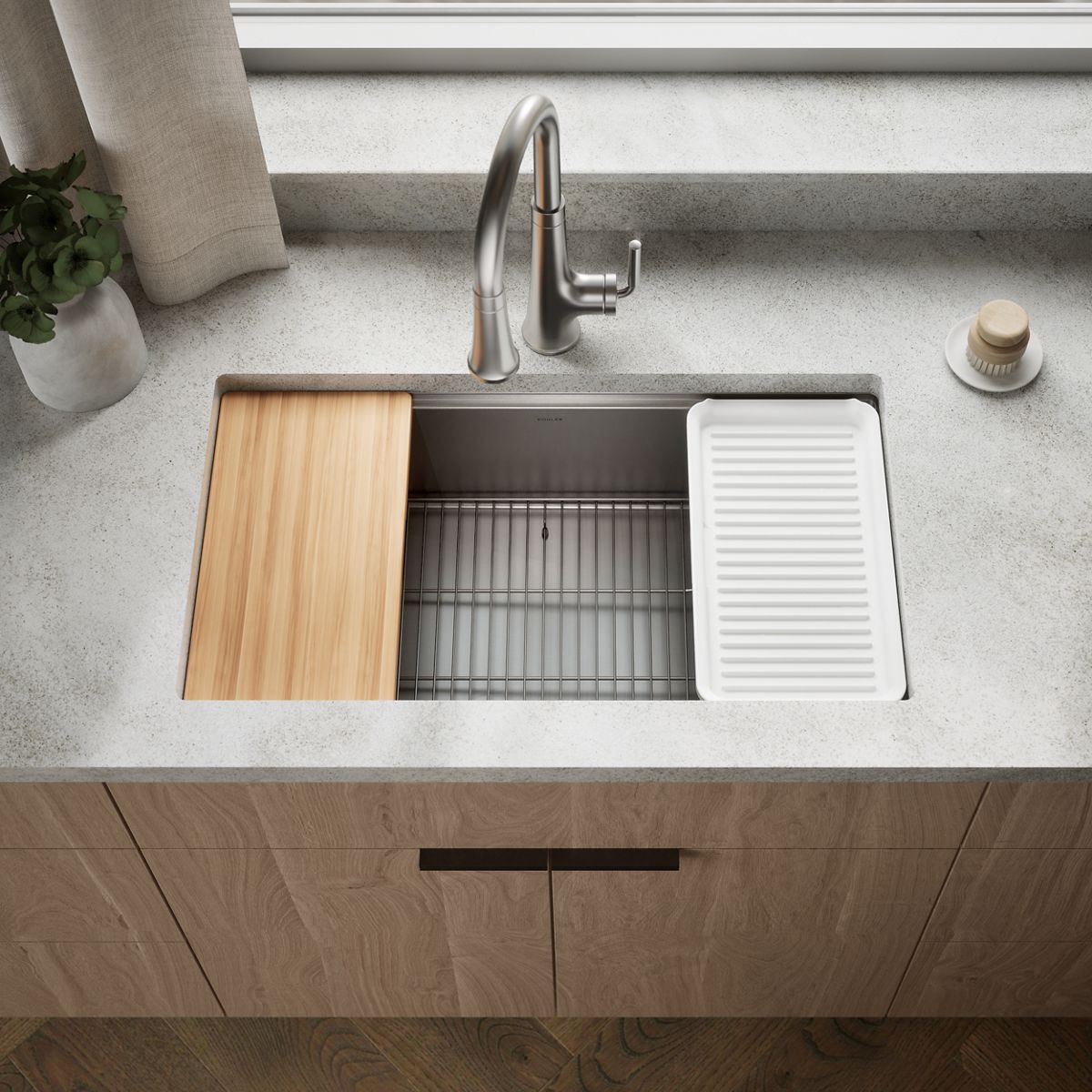 Strive® 32" undermount single-bowl workstation kitchen sink