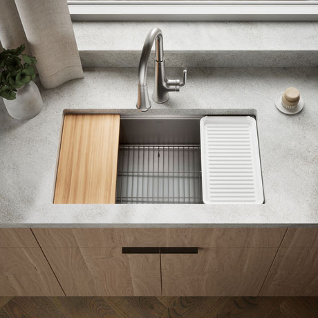 Strive® 32" undermount single-bowl workstation kitchen sink