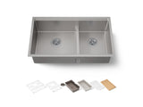 Strive® Smart Divide® 32" undermount double-bowl workstation kitchen sink