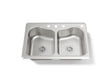 Staccato™ 33" top-mount double-bowl kitchen sink