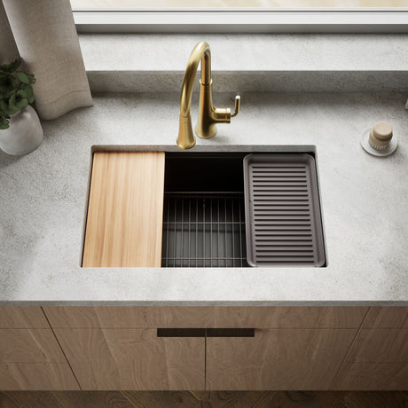 Billings® 29-1/2" undermount single-bowl workstation kitchen sink